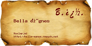 Bella Ágnes névjegykártya