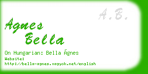 agnes bella business card