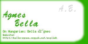 agnes bella business card
